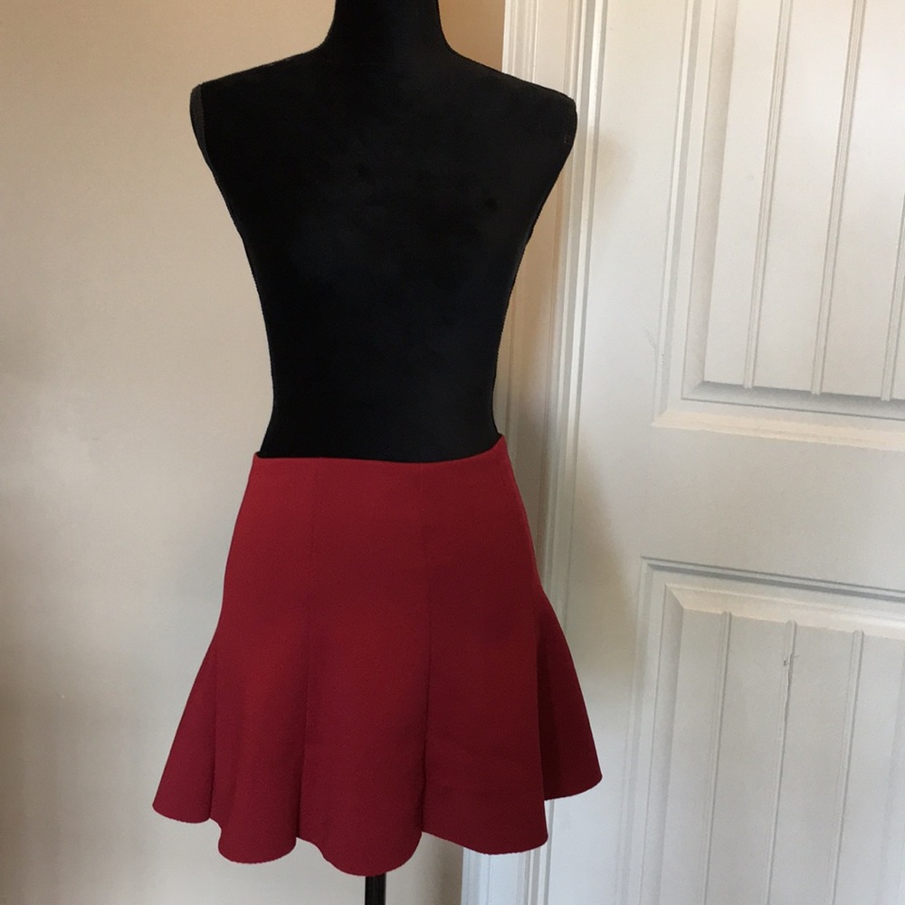 Flowery Red Skirt